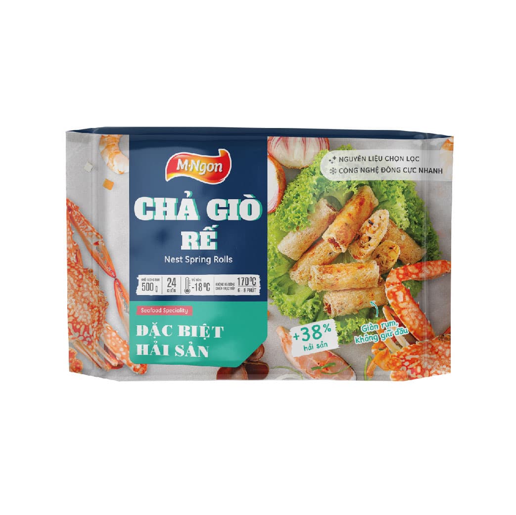 Seafood Net Spring Rolls (Rice Paper Net)